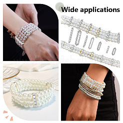 120 pz 4 stili di barre distanziatrici in lega di cristallo e strass&nbsp;FIND-ME0004-07S
