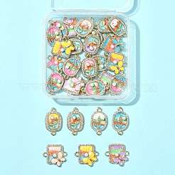 30 шт. 3 стиля подвески-коннекторы из сплава с кристаллами&nbsp;ENAM-FS0003-71G