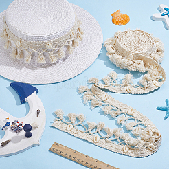 5 ярд хлопкового кружева с кисточками&nbsp;OCOR-PH0007-58