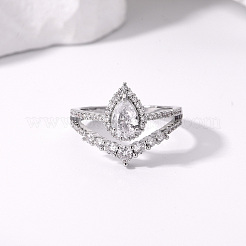 Латунные кольца с микропаве из кубического циркония&nbsp;IQ6889-2