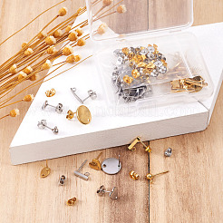 Фурнитура для сережек-гвоздиков из нержавеющей стали 304&nbsp;STAS-TA0004-38