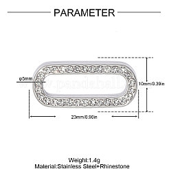 304 Edelstahl mit Kristall-Strass-Anhängern&nbsp;RB-OY001-06P