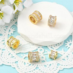 5 Stück 5 Stile Messing Micro Pave Zirkonia European Beads&nbsp;KK-CJ0005-77