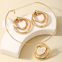 Комплекты из колье с подвеской из сплава и серег-гвоздиков&nbsp;FS-WG1BB50-01