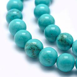 Бусины из натурального магнезита круглые нити&nbsp;TURQ-G148-03-10mm