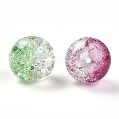 Прозрачные хрустальные бусины с росписью для выпечки&nbsp;DGLA-Q018-10mm-M01