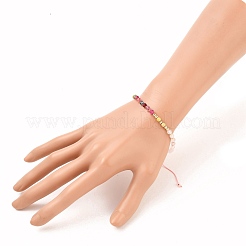 Bracciali di perline intrecciati con fili di nylon regolabili&nbsp;BJEW-JB05593-02