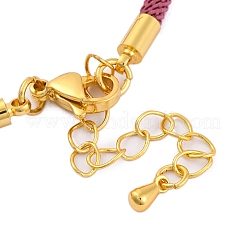 Fabricaciones de pulseras con cordones de nailon aptas para dijes de conectores.&nbsp;AJEW-P116-02G-39