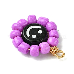 15 шт. подвески из акрилового стекла с бусинами&nbsp;PALLOY-MZ00294