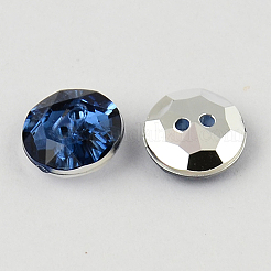 2-foro bottoni piatto tondo strass acrilico taiwan&nbsp;BUTT-F015-11.5mm-17