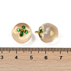 Подвески из прозрачного стекла в виде яблок&nbsp;X1-DGLA-E004-16G