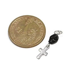 Подвески в виде черепа из синтетической бирюзы&nbsp;PALLOY-JF04214-04