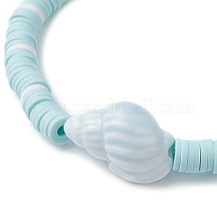 3 Stück 3 Stile flache runde handgemachte Polymer Clay Heishi Perlen Perlen Stretch Armbänder&nbsp;BJEW-JB11711