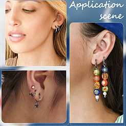 12 par de pendientes de aro huggie de acero inoxidable 304&nbsp;EJEW-SC0001-95