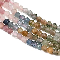 Fili di perle di tormalina multicolore naturale&nbsp;G-H266-15B-01