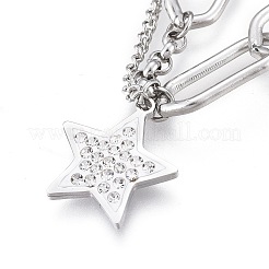 Браслеты с подвесками из нержавеющей стали 304&nbsp;LS-BJEW-K219-03P