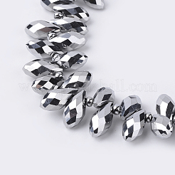 Стеклянные бусины с гальваническим покрытием &nbsp;EGLA-D016-4