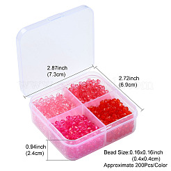 1200шт 4 цвета прозрачные акриловые бусины&nbsp;TACR-YW0002-45