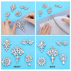 5 шт. 5 стиля фетровых аппликаций со стеклом и тканевыми нашивками&nbsp;PATC-PH0001-50