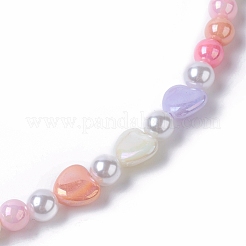 Collane con ciondolo in acrilico per bambini&nbsp;NJEW-JN02615-M