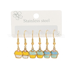 Серьги-подвески из нержавеющей стали 304 серии Ocean&nbsp;LS-EJEW-K017-01A-G