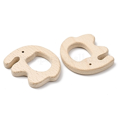 Verbindungsringe aus natürlichem Buchenholz&nbsp;WOOD-I017-07