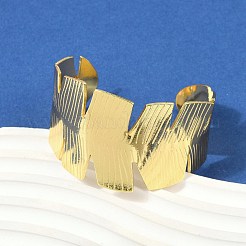 Браслеты-манжеты из нержавеющей стали 304 для женщин&nbsp;BJEW-Z097-09G