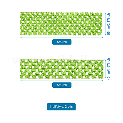 2 rouleau 2 tailles de ruban élastique en polyester&nbsp;EW-TA0001-02K