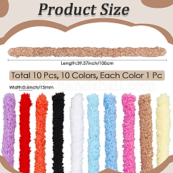10 Stück 10 Farben DIY Plüschstäbe&nbsp;DIY-CP0011-73