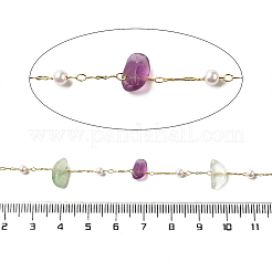 Chaînes de perles en fluorite naturelle faites à la main&nbsp;CHC-F020-02G-01
