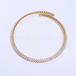 Eleganti collane da tennis da donna in ottone con pavé di zirconi cubici e occhio di cavallo per abiti da sera&nbsp;PI0880-1