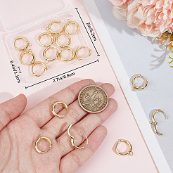 10 пара латунных серег-колец&nbsp;EJEW-BBC0001-55