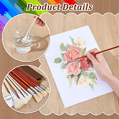 Набор из 18 шерстяной ручки-кисти для рисования&nbsp;AJEW-WH0696-195