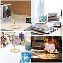 3 шт. 3 стиля железные подставки для демонстрации кристаллов в форме сердца для драгоценных камней&nbsp;ODIS-CA0001-23