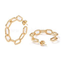 Boucles d'oreilles demi-cercle en laiton&nbsp;EJEW-J101-07G