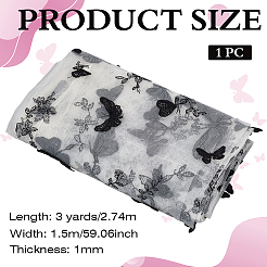 Polyester-Netzstoffe mit Schmetterlingsmuster-Stickerei&nbsp;DIY-WH0759-32A