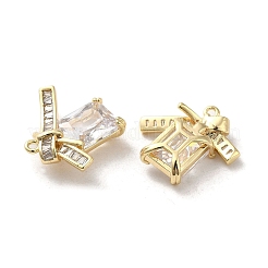 Латунь со стеклянными подвесками со стразами&nbsp;KK-H455-30G