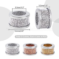 4 набор 3-х цветных железных колец для салфеток&nbsp;AJEW-PH0012-26