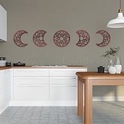 Полые деревянные настенные украшения&nbsp;AJEW-WH0323-36B-01