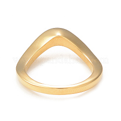 Anello da dito a forma di onda in acciaio inossidabile 304 con placcatura ionica (ip) per donna&nbsp;RJEW-I096-16G