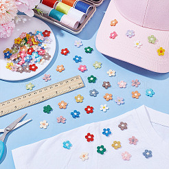 96 шт. 16-х цветная компьютерная вышивка на ткани с термонаклейками&nbsp;PATC-AR0001-17