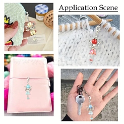 9 шт. 9-х цветный ангел из акрила&nbsp;HJEW-YW00083