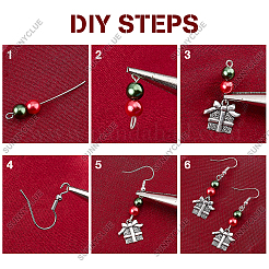 DIY-Sets zur Herstellung von Weihnachts-Ohrhängern&nbsp;DIY-SC0019-35