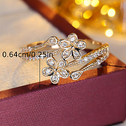 Anillos de dedo latón micropavé circonio cúbico&nbsp;WG493E8-01