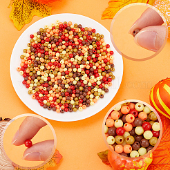 Тематика дня благодарения 1500 шт 5 цвета непрозрачные акриловые бусины&nbsp;MACR-SP0001-01A-03