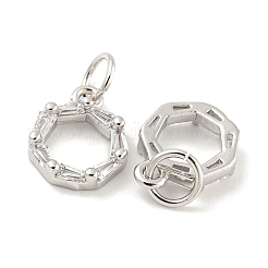 Покрытие стойки латунь микропаве прозрачные подвески из кубического циркония&nbsp;KK-B093-07P