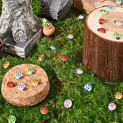 100 шт. 5-х цветные светящиеся смоляные декоден-кабошоны&nbsp;RESI-CP0001-08