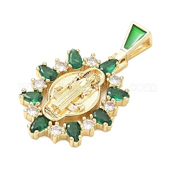 Pendentifs religieux en laiton pavé de zirconiums cubiques&nbsp;CU-CBA83A6-01C-G02