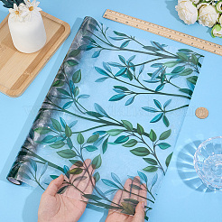 Autocollants statiques pour fenêtre à motif de feuilles de 2 m&nbsp;DIY-GF0013-49