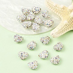 Сердце полимерной глины класс А горный хрусталь бисер&nbsp;RB-S024-03